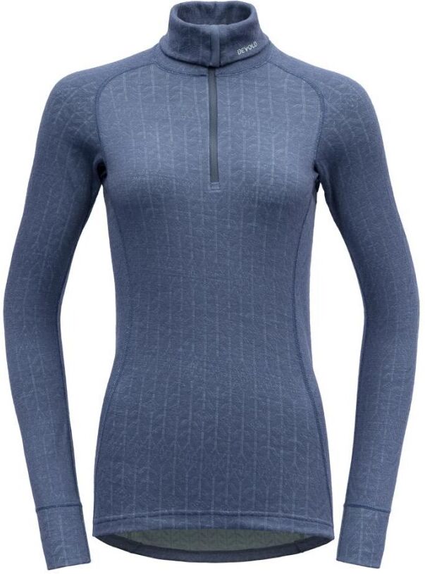 Devold DUO Active Woman ZIP Neck Blå Female