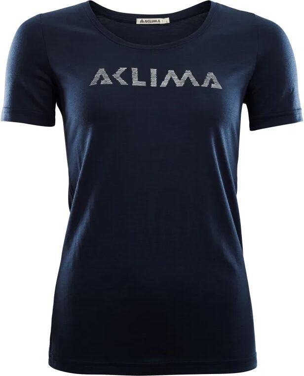 Aclima LightWool T-shirt Logo Women Blå