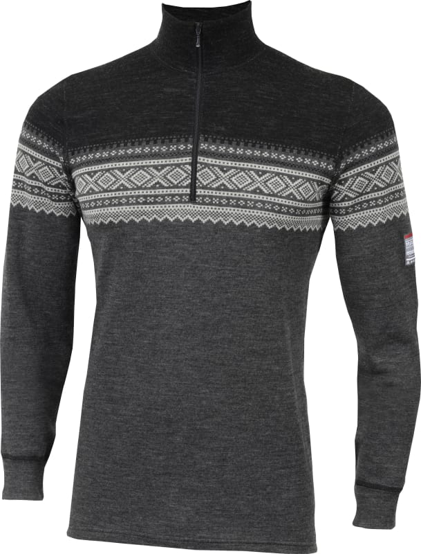 Aclima DesignWool Marius Mock Neck with Zip Man Grå