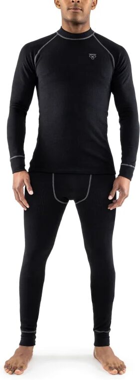 Termo Wool Set Round Neck Long Johns Sort