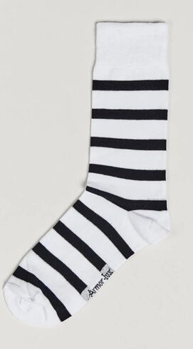 Armor-lux Loer Stripe Sock White/Rich Navy