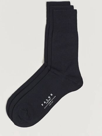 Falke 3-Pack Airport Socks Dark Navy