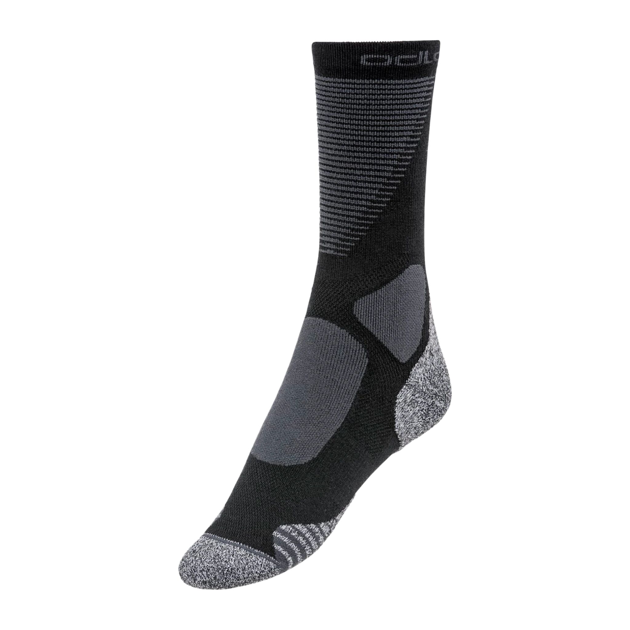 Odlo XC Socks Crew Active Warm 21/22, ullsokker unisex 36-38 Black/Odlo Graphite