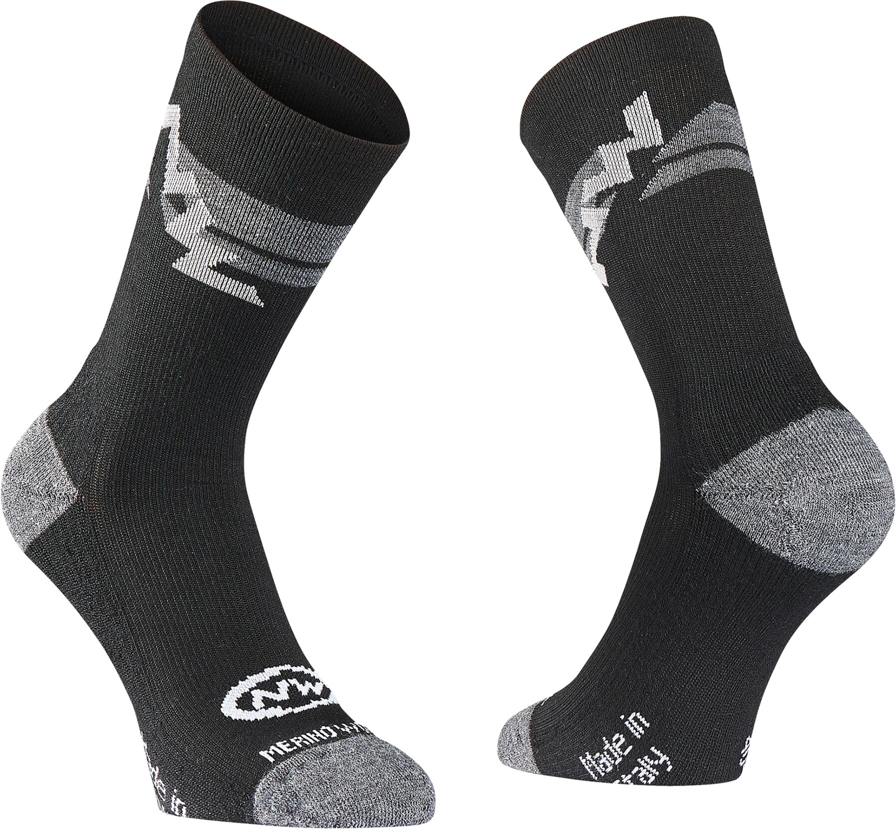 Northwave EXTREME WINTER WOOL HIGH SOCK 21/22, sykkelsokk M (40-43) BLACK/GREY