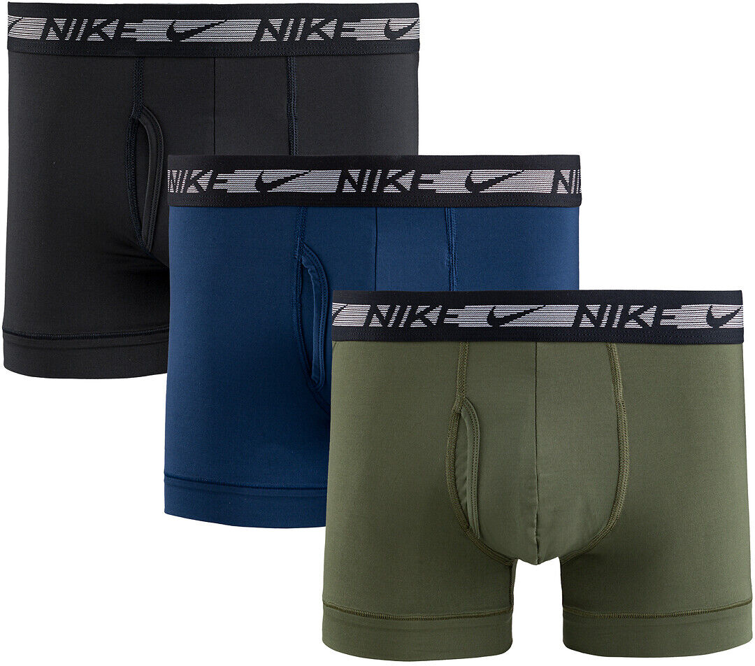 Nike Lote de 3 boxers em microfibra   Preto + marinho + caqui