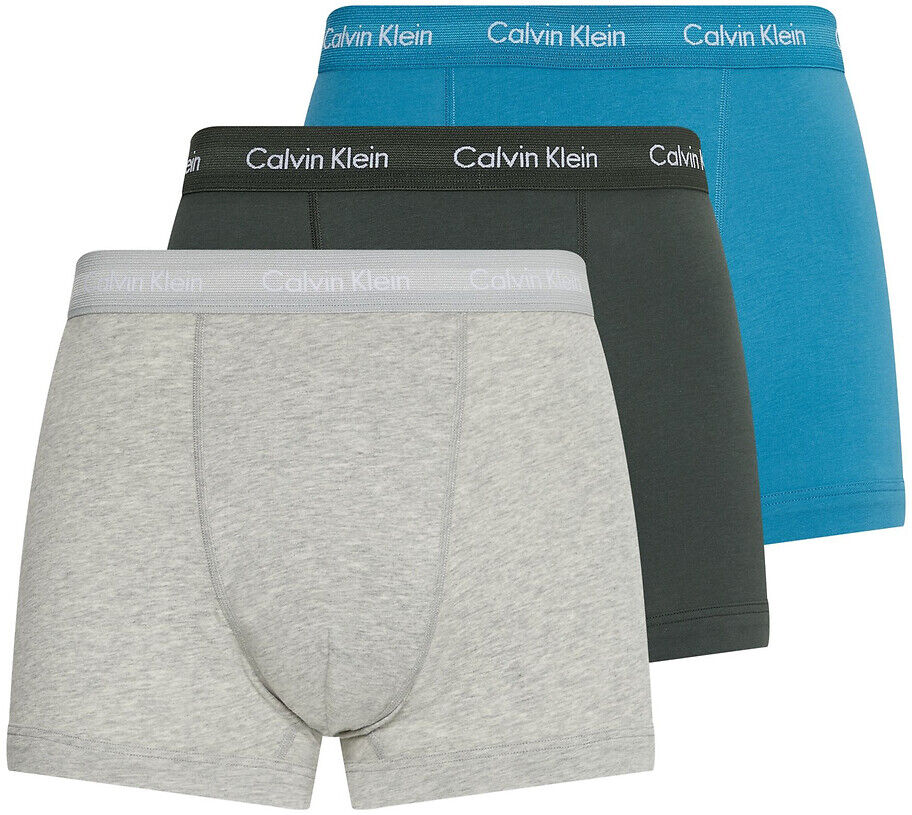 Calvin Klein Lote de 3 boxers   Cinzento + Antracite + Azul