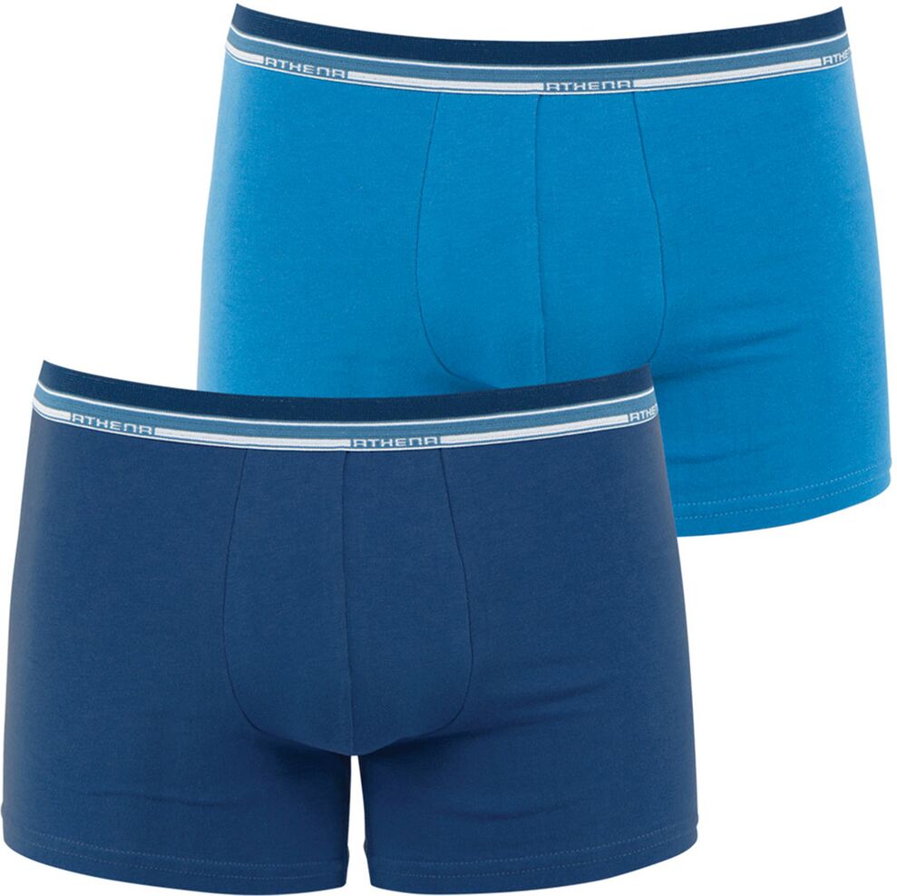 Athena Lote de 2 boxers, Duo Eco   Azul + Marinho