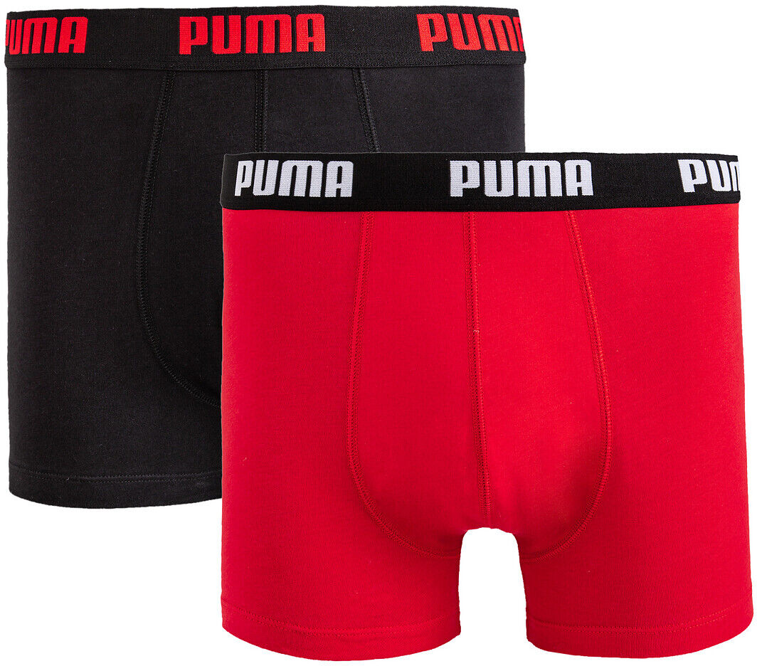 Puma Lote de 2 boxers   Preto + Vermelho