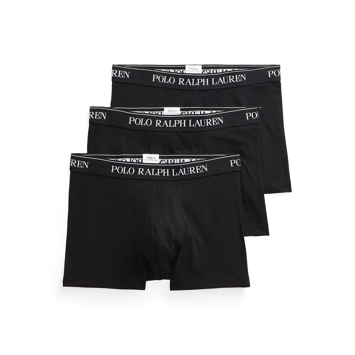 Polo Ralph Lauren Lote de 3 boxers lisos, clássicos   preto + preto + preto