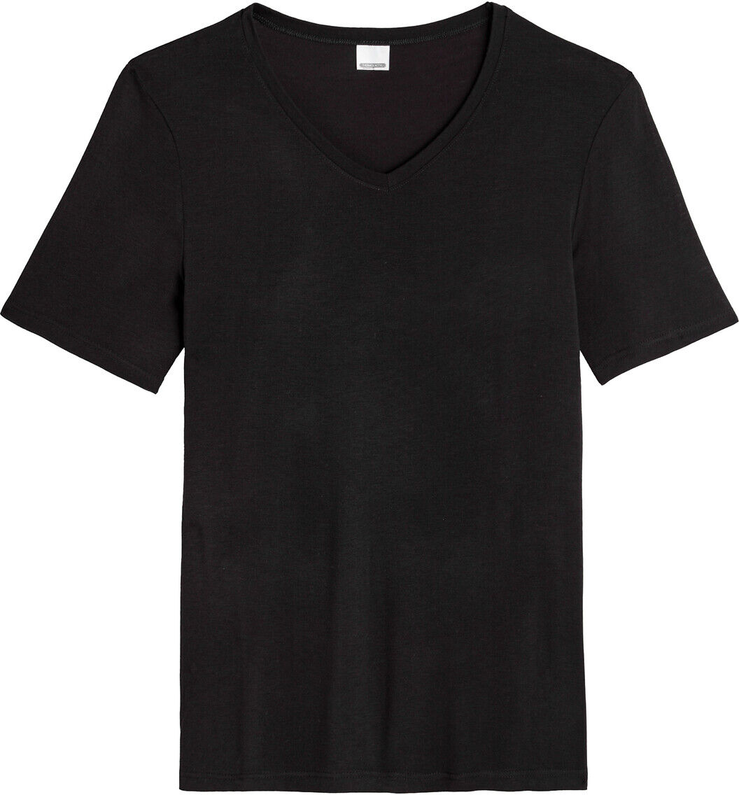 Damart T-shirt de mangas curtas, decote em V   Preto