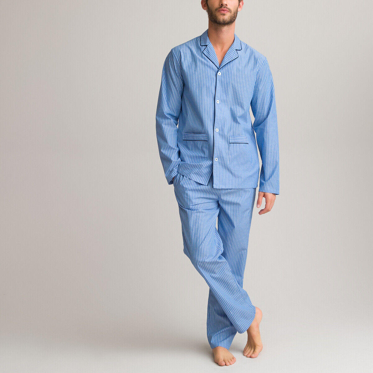 La Redoute Collections Pijama   riscas azuis