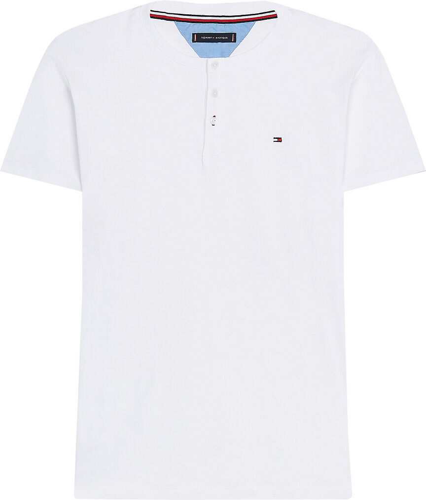 Tommy Hilfiger T-shirt de pjama, decote tunisino   Branco