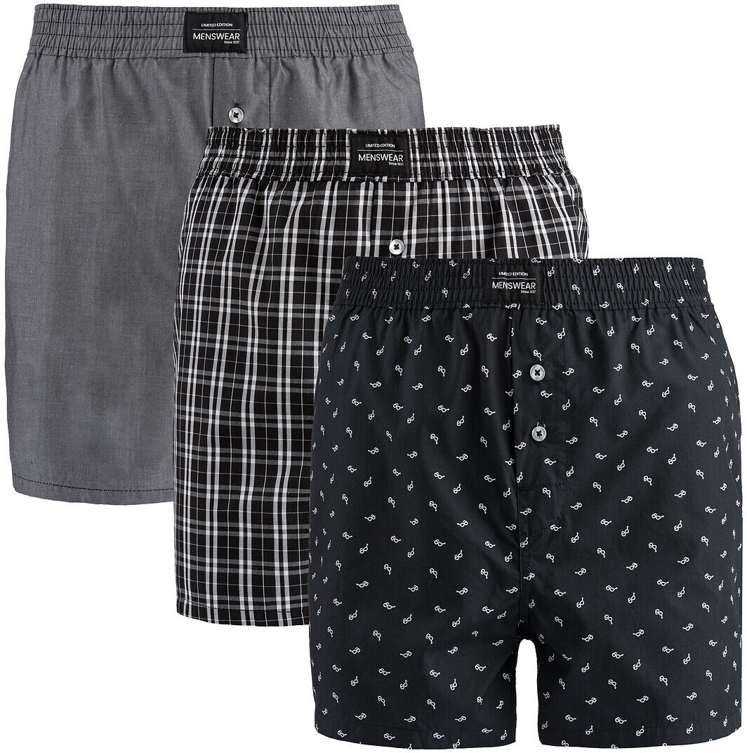 La Redoute Collections Lote de 3 boxers   preto/cinzento