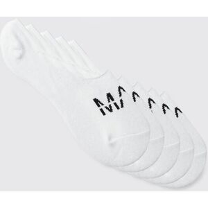 boohoo Man Låga Strumpor (5-Pack), White ONE SIZE