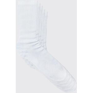 boohoo 5 Plain Sports Socks, White ONE SIZE