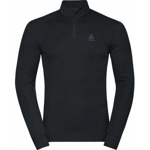 Odlo Men's Active Warm ECO Half-Zip Turtleneck Base Layer Top Black M, Black