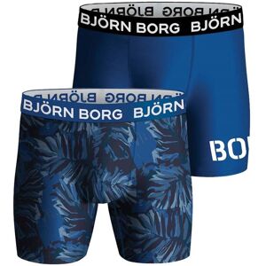 Björn Borg Performance Boxer 2-Pack Herr, XL, Blue/Print