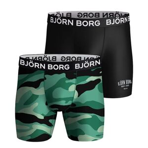 Björn Borg Performance Boxer 2-Pack Herr, XL, Black/Print