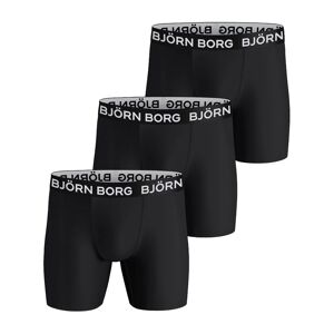 Björn Borg Performance Boxer 3-pack Herr, XL, Black/Black/Black