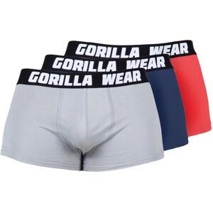 Gorilla Wear Boxershorts 3-pack Grey/navy/red L