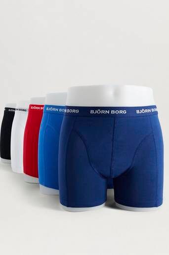 Björn Borg Boxershorts Noos Solids 5-Pack Multi  Male Multi