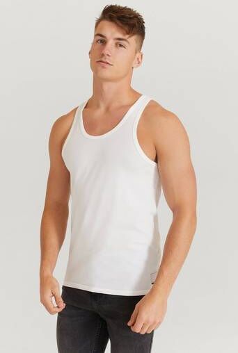 Calvin Klein Linne 2-Pack Id Tank Vit  Male Vit