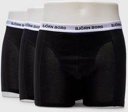 Björn Borg Boxershorts Noos Contrast Solids 3-Pack Svart  Male Svart