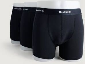 Resteröds Boxershorts Organic Cotton Long Leg 3-Pack Svart  Male Svart