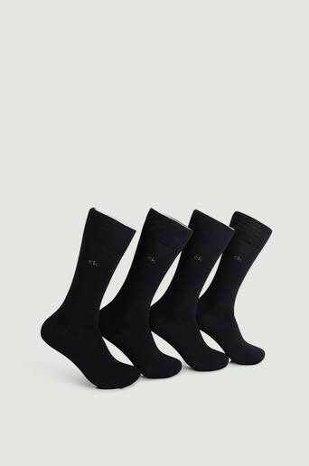 Calvin Klein 4-Pack Strumpor Ck Men Crew 4p Heel Toe Freddie Svart  Male Svart