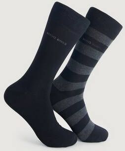 Boss Strumpor 2-Pack Block Stripe Sock Svart  Male Svart