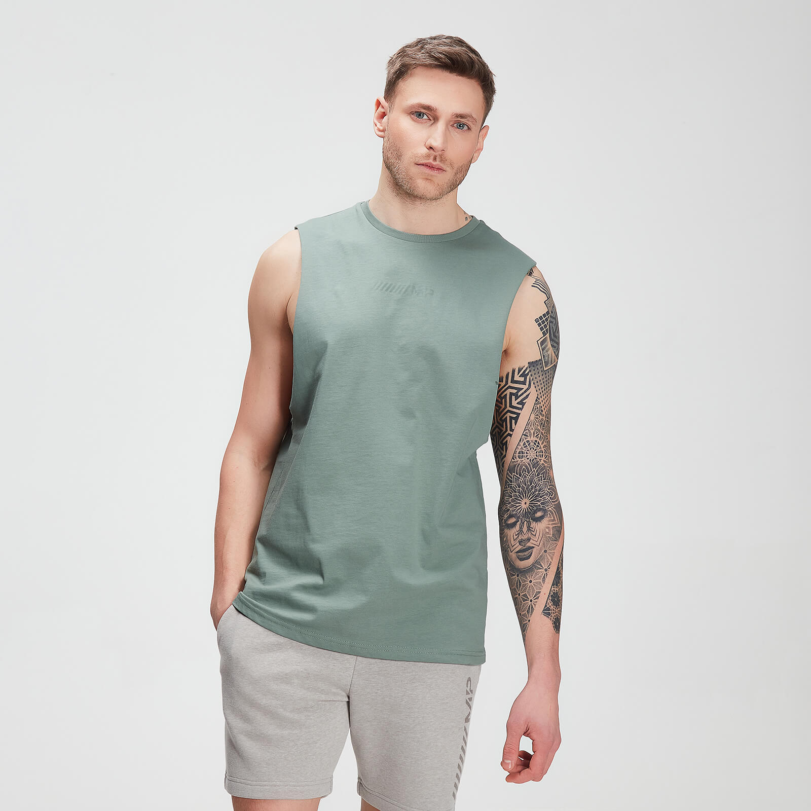 MP Men's Tonal Graphic Tank – Grön - XS