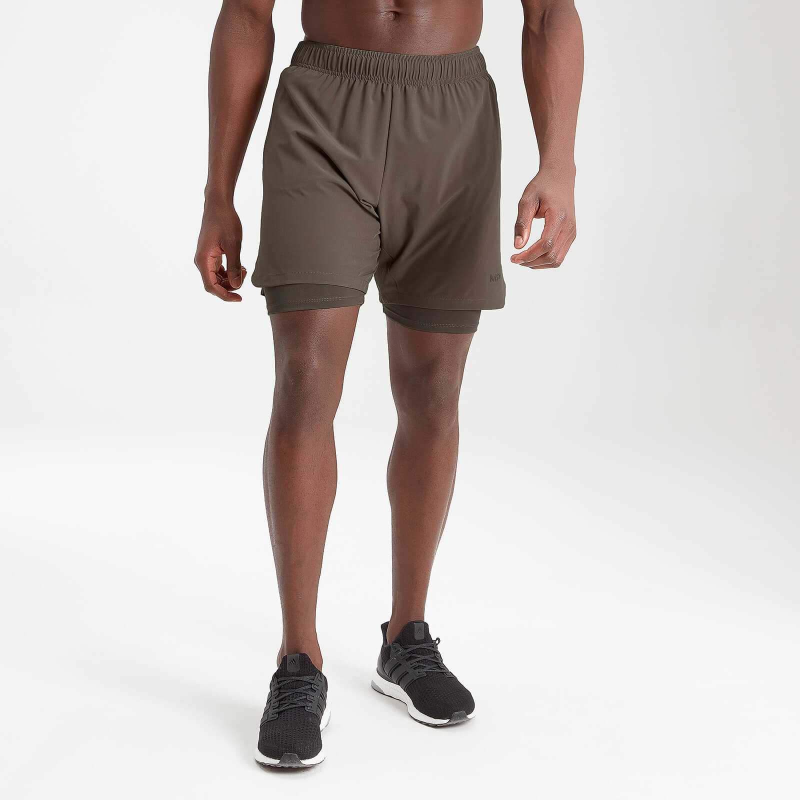 MP Men's Essentials Training 2-In-1 Shorts - Dark Olive - L