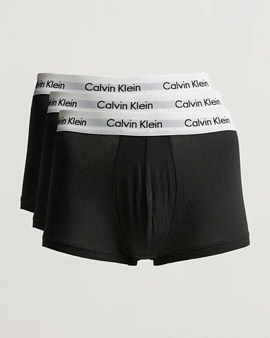 Calvin Klein Cotton Stretch Low Rise Trunk 3-pack Black