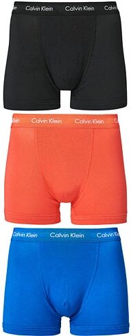 Calvin Klein Cotton Stretch Trunk 3-Pack Blue/Strawberry/Black