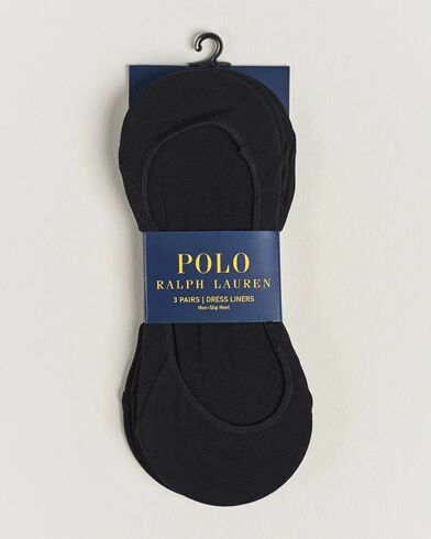 Polo Ralph Lauren 3-Pack No Show Socks Black