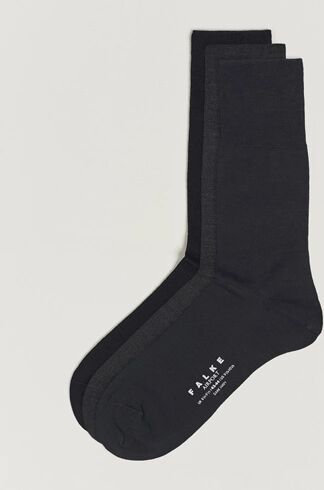 Falke 3-Pack Airport Socks Dark Navy/Black/Anthracite