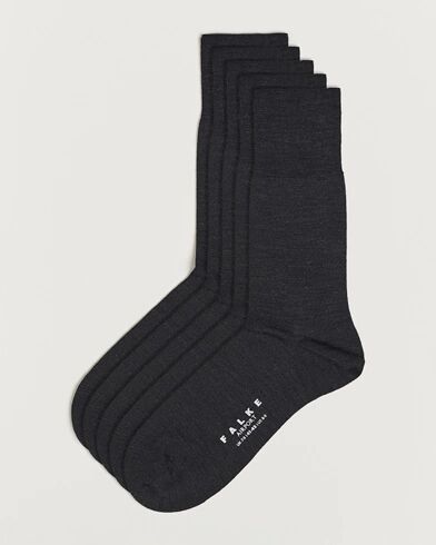 Falke 5-Pack Airport Socks Anthracite Melange