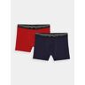 Men'S Boxer Underwear 4f (2-Pack) - Navy Blue/red Xxl