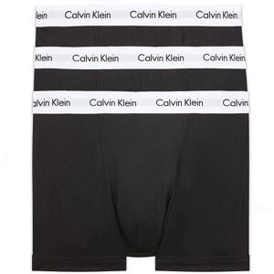 Calvin Klein Mens Cotton Stretch 3-Pack Trunks - Black - M