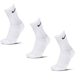 Nike Everyday Cushioned Crew 3 Pack - Unisex Socks  - White - Size: One Size