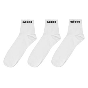 adidas Mens Essentials Ankle 3 Pack Socks White/Black 11-14