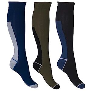 Hkm Men's Mateo Knee Socks, Olive/Dark Blue, 43-46