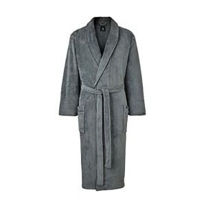 The Savile Row Company London Savile Row Company Dark Grey Fleece Supersoft Dressing Gown L