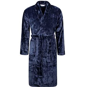 Drew Brady & Co Ltd. HEAT HOLDERS SOCKSHOP Mens Fleece Dressing Gown Pack of 1 Navy S