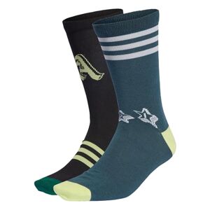 adidas Unisex nd Love Crew 3 Pairs Crew Socks, collegiate green/black/arctic night, 4.5-5.5