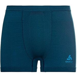 Odlo Men's Performance Light Functional Underwear Boxer Briefs, blue wing teal - indigo bunting, XXL