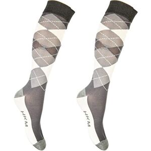 HKM Reitsocken -Check Classico- Socks Grey/Vanilla - 9518 M