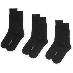 Savile Row Company Black Plain 3 Pack Sock 39/42 - Men