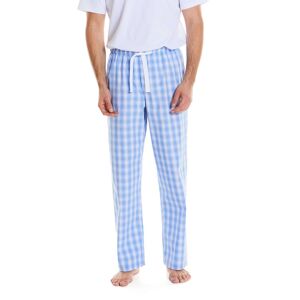 Savile Row Company Blue White Check Cotton Lounge Pants XL - Men
