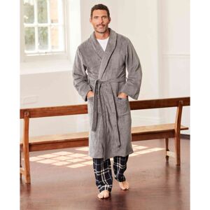 Savile Row Company Dark Grey Fleece Supersoft Dressing Gown M - Men